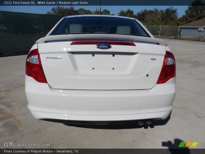 White Suede / Medium Light Stone 2012 Ford Fusion SE