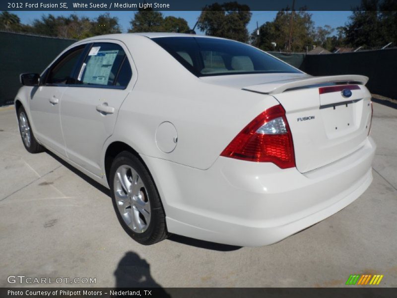 White Suede / Medium Light Stone 2012 Ford Fusion SE