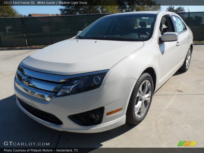 White Suede / Medium Light Stone 2012 Ford Fusion SE