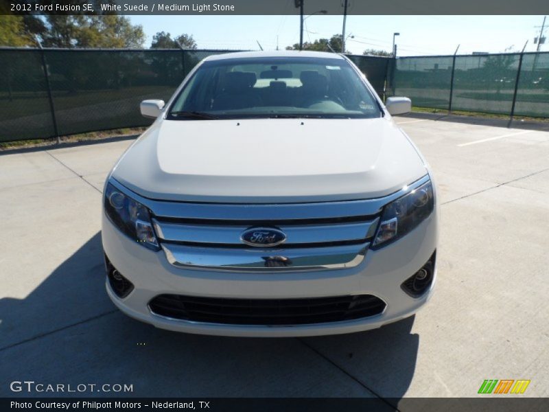 White Suede / Medium Light Stone 2012 Ford Fusion SE