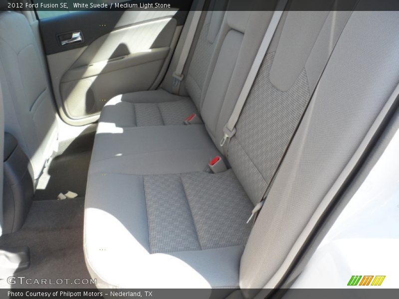 White Suede / Medium Light Stone 2012 Ford Fusion SE