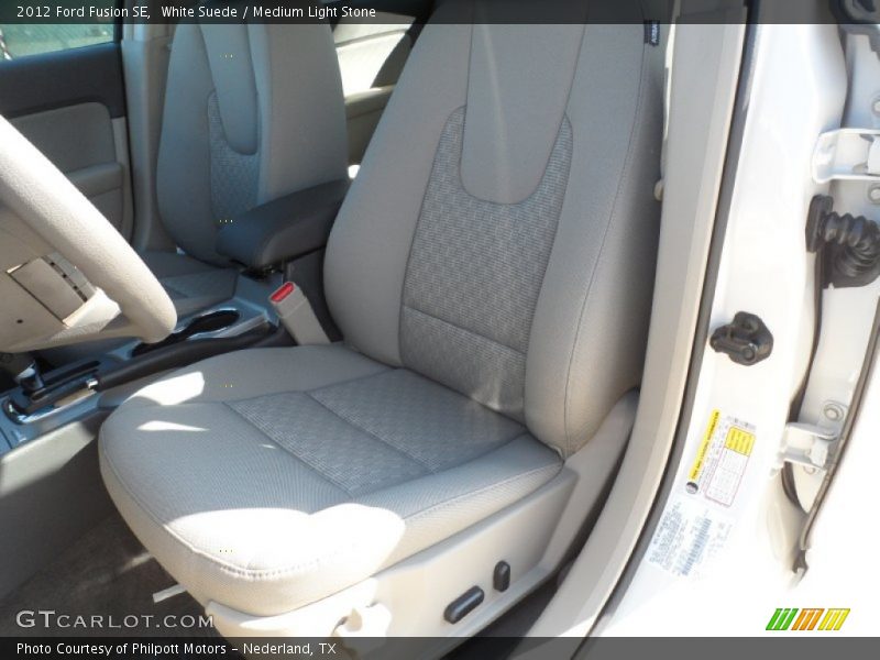 White Suede / Medium Light Stone 2012 Ford Fusion SE