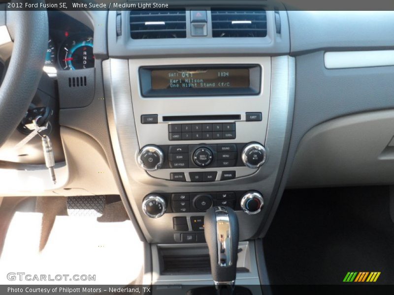 White Suede / Medium Light Stone 2012 Ford Fusion SE