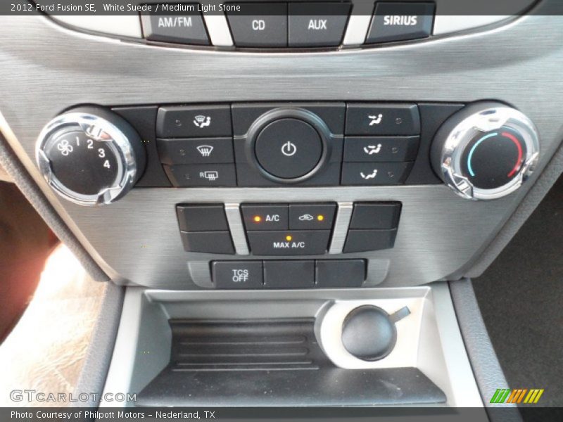 White Suede / Medium Light Stone 2012 Ford Fusion SE