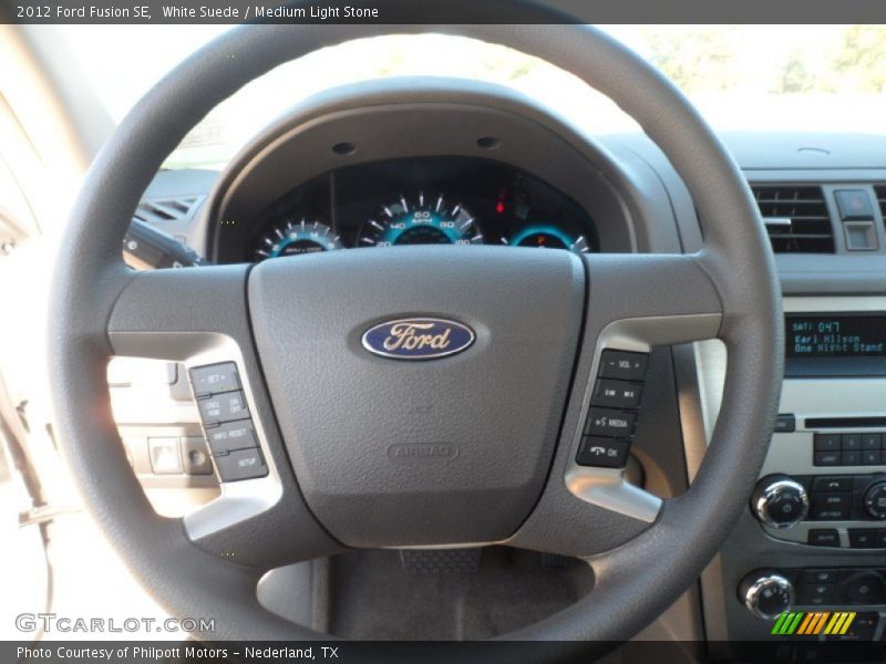 White Suede / Medium Light Stone 2012 Ford Fusion SE
