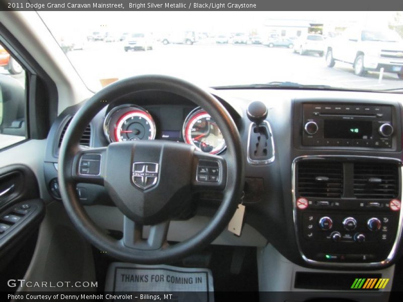 Bright Silver Metallic / Black/Light Graystone 2011 Dodge Grand Caravan Mainstreet