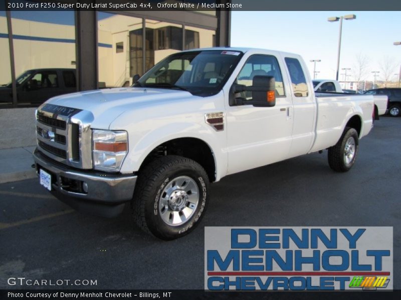 Oxford White / Medium Stone 2010 Ford F250 Super Duty Lariat SuperCab 4x4