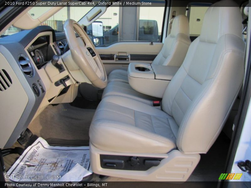 Oxford White / Medium Stone 2010 Ford F250 Super Duty Lariat SuperCab 4x4