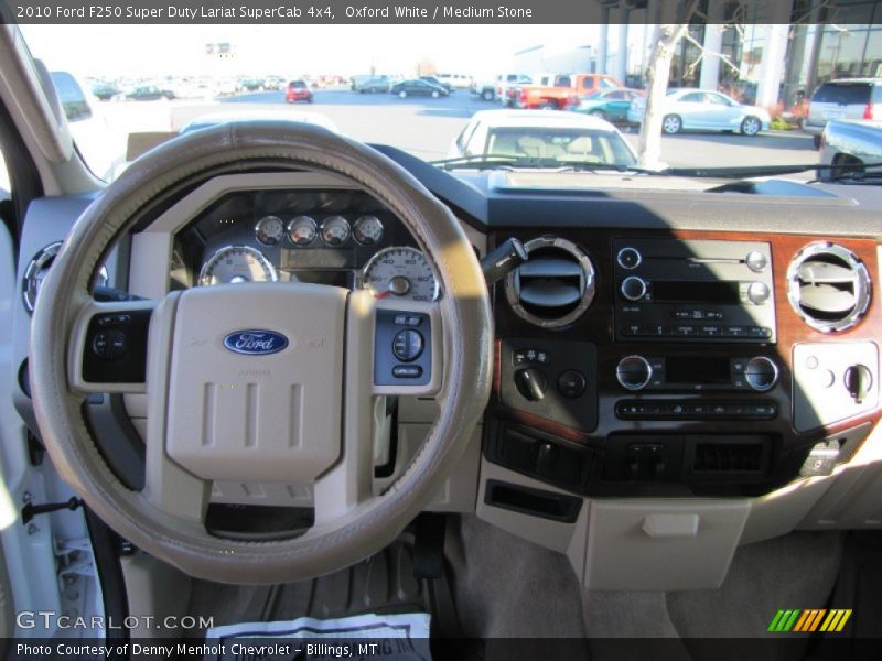 Oxford White / Medium Stone 2010 Ford F250 Super Duty Lariat SuperCab 4x4