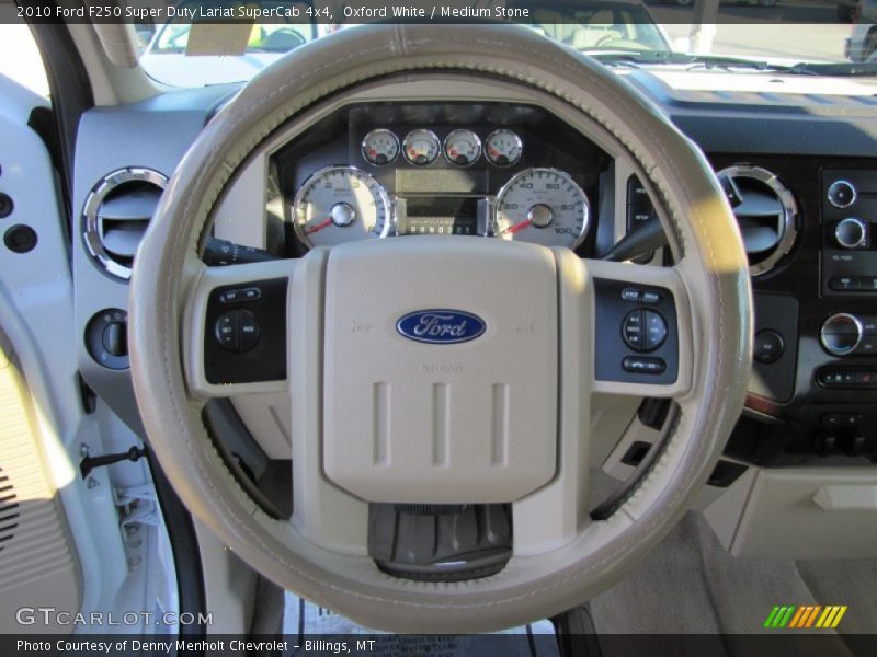Oxford White / Medium Stone 2010 Ford F250 Super Duty Lariat SuperCab 4x4