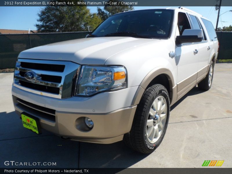 White Platinum Tri-Coat / Chaparral 2012 Ford Expedition EL King Ranch 4x4