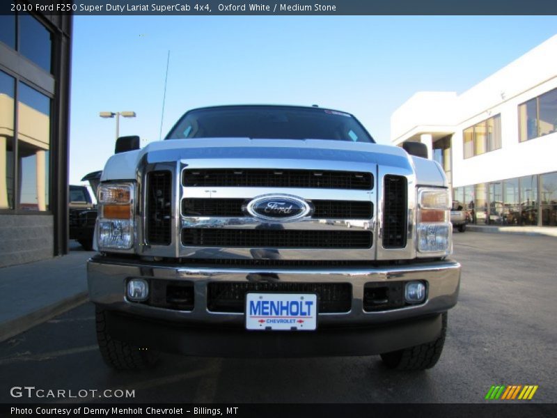 Oxford White / Medium Stone 2010 Ford F250 Super Duty Lariat SuperCab 4x4