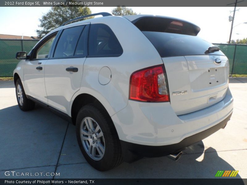 White Suede / Medium Light Stone 2012 Ford Edge SE