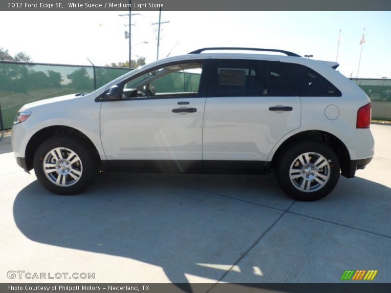 White Suede / Medium Light Stone 2012 Ford Edge SE