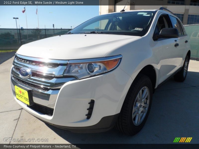 White Suede / Medium Light Stone 2012 Ford Edge SE