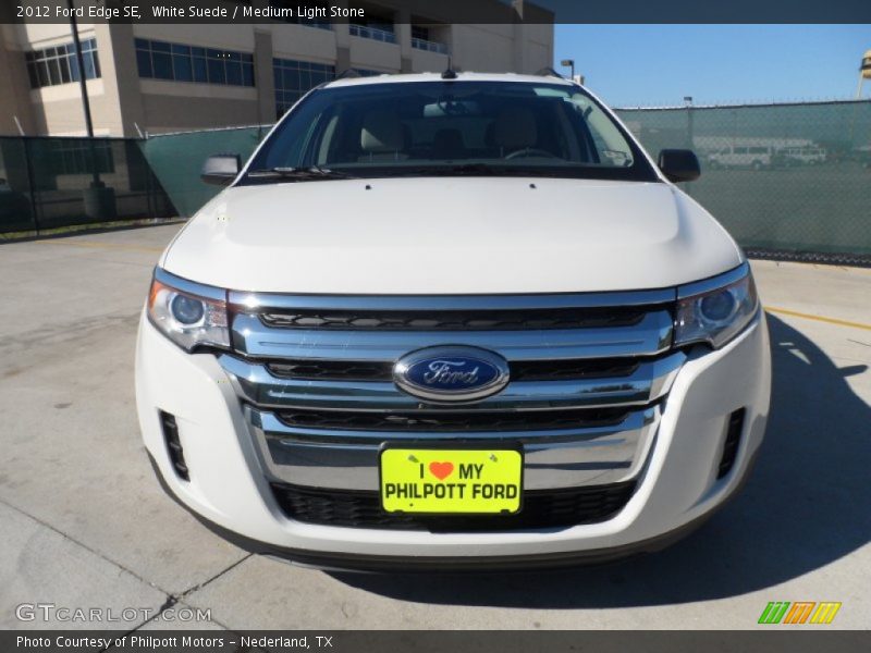 White Suede / Medium Light Stone 2012 Ford Edge SE