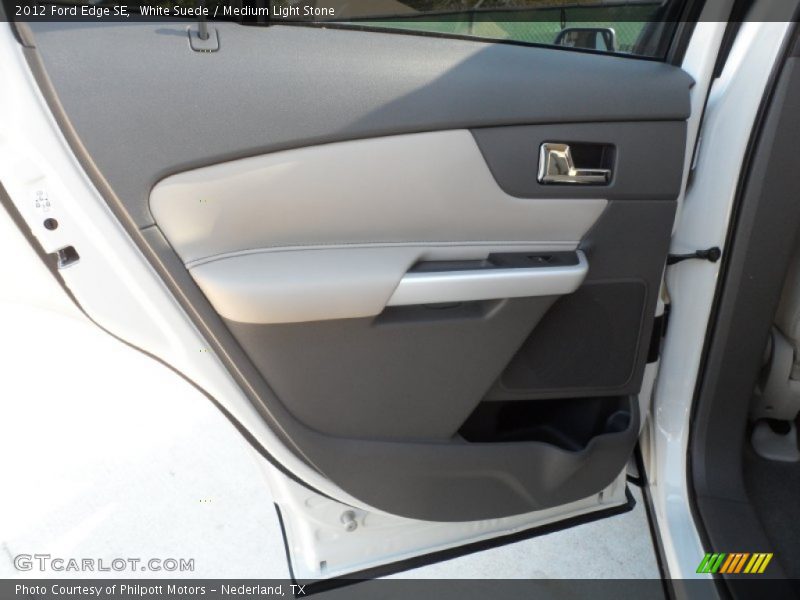 White Suede / Medium Light Stone 2012 Ford Edge SE