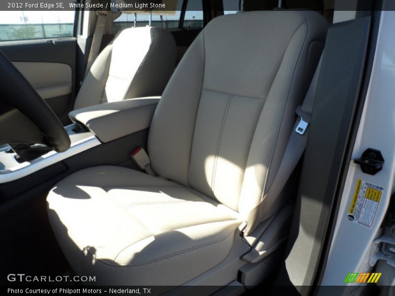 White Suede / Medium Light Stone 2012 Ford Edge SE