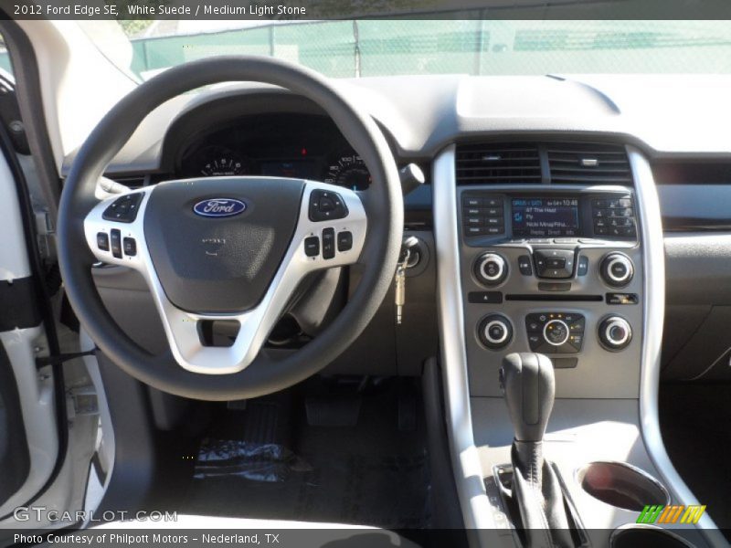 White Suede / Medium Light Stone 2012 Ford Edge SE