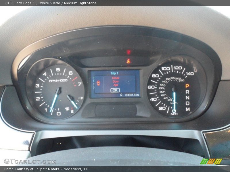White Suede / Medium Light Stone 2012 Ford Edge SE