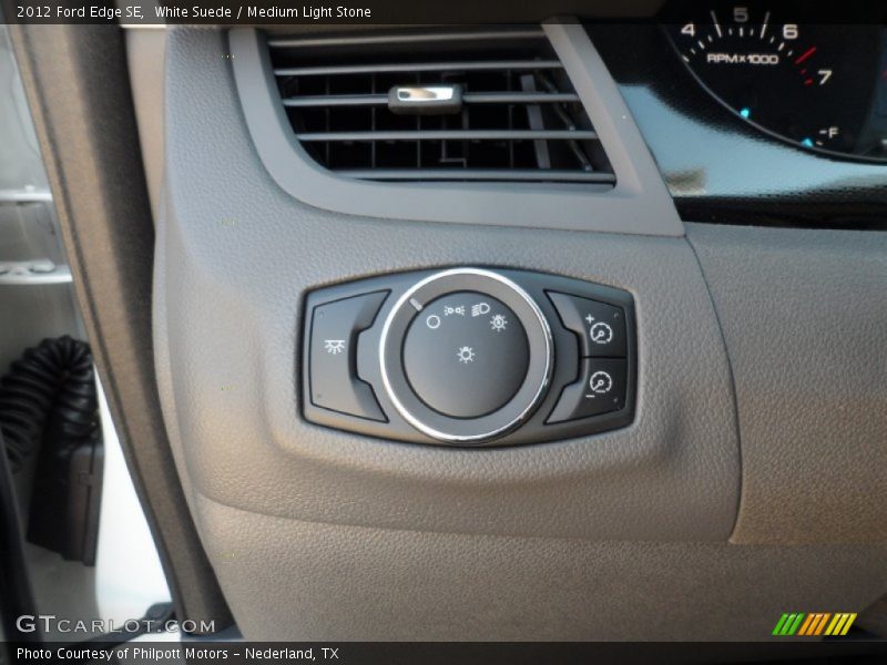 White Suede / Medium Light Stone 2012 Ford Edge SE