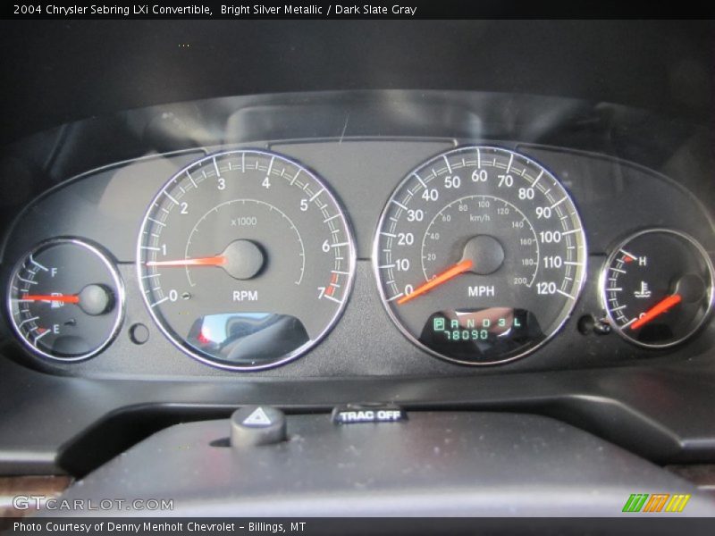 Bright Silver Metallic / Dark Slate Gray 2004 Chrysler Sebring LXi Convertible