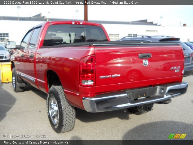  2006 Ram 3500 Laramie Quad Cab 4x4 Inferno Red Crystal Pearl