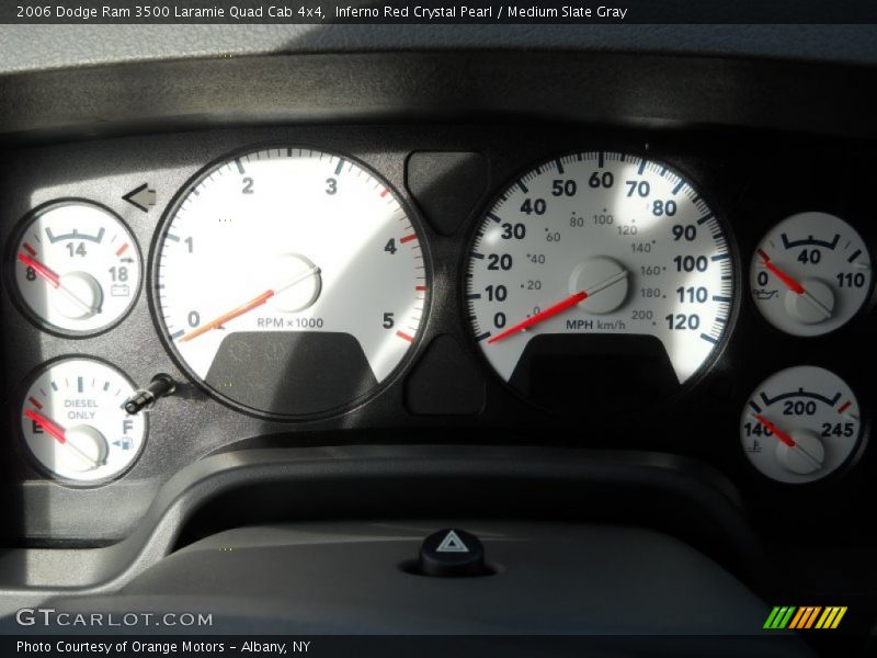 Inferno Red Crystal Pearl / Medium Slate Gray 2006 Dodge Ram 3500 Laramie Quad Cab 4x4
