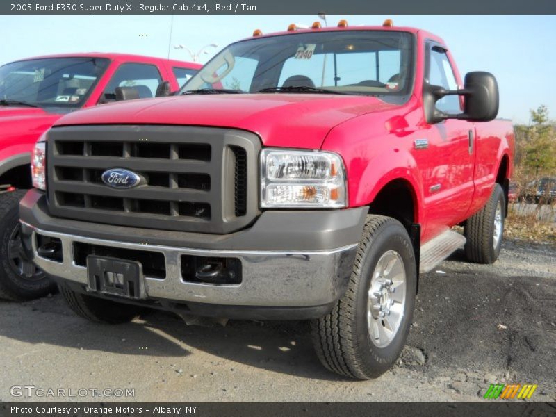 Red / Tan 2005 Ford F350 Super Duty XL Regular Cab 4x4