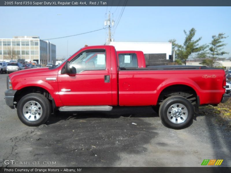 Red / Tan 2005 Ford F350 Super Duty XL Regular Cab 4x4