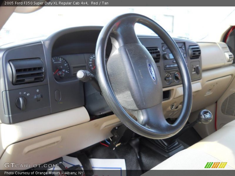 Red / Tan 2005 Ford F350 Super Duty XL Regular Cab 4x4