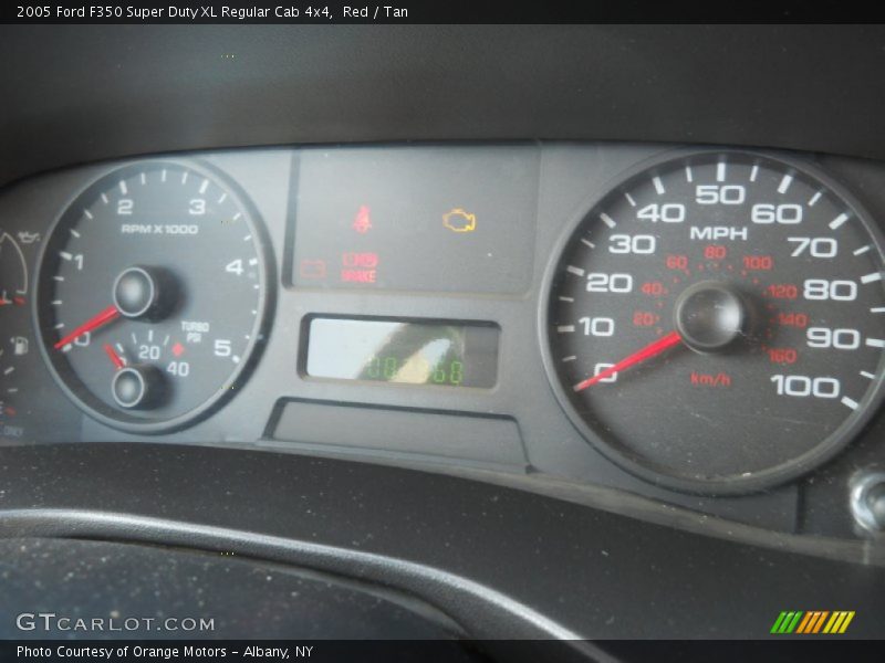 Red / Tan 2005 Ford F350 Super Duty XL Regular Cab 4x4
