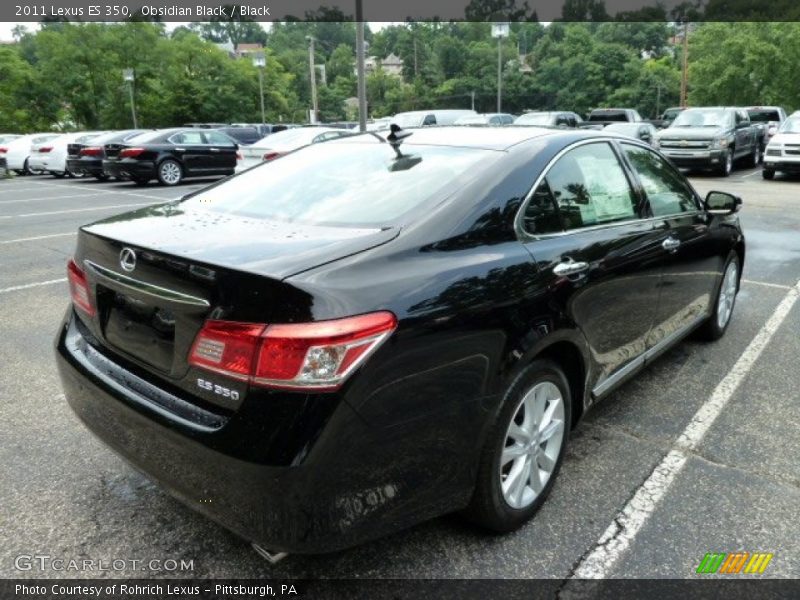 Obsidian Black / Black 2011 Lexus ES 350