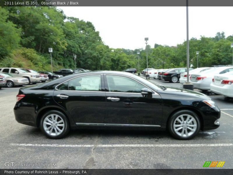 Obsidian Black / Black 2011 Lexus ES 350