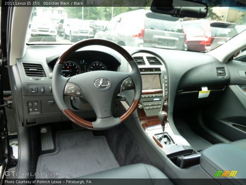 Obsidian Black / Black 2011 Lexus ES 350