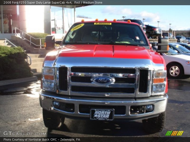 Red / Medium Stone 2008 Ford F250 Super Duty Lariat SuperCab 4x4