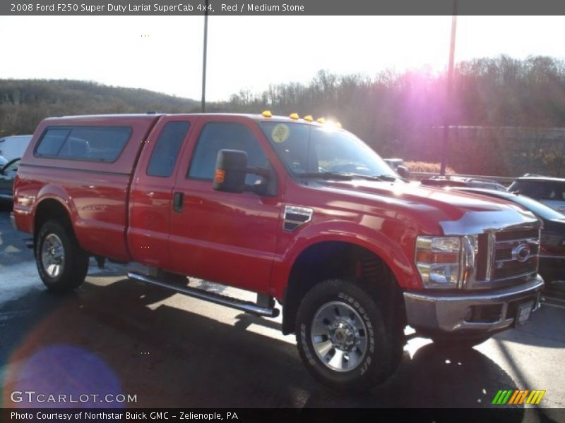 Red / Medium Stone 2008 Ford F250 Super Duty Lariat SuperCab 4x4