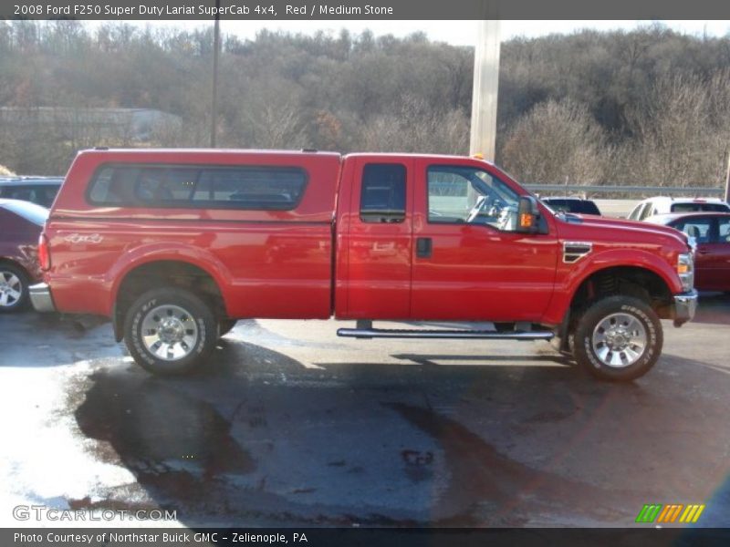 Red / Medium Stone 2008 Ford F250 Super Duty Lariat SuperCab 4x4