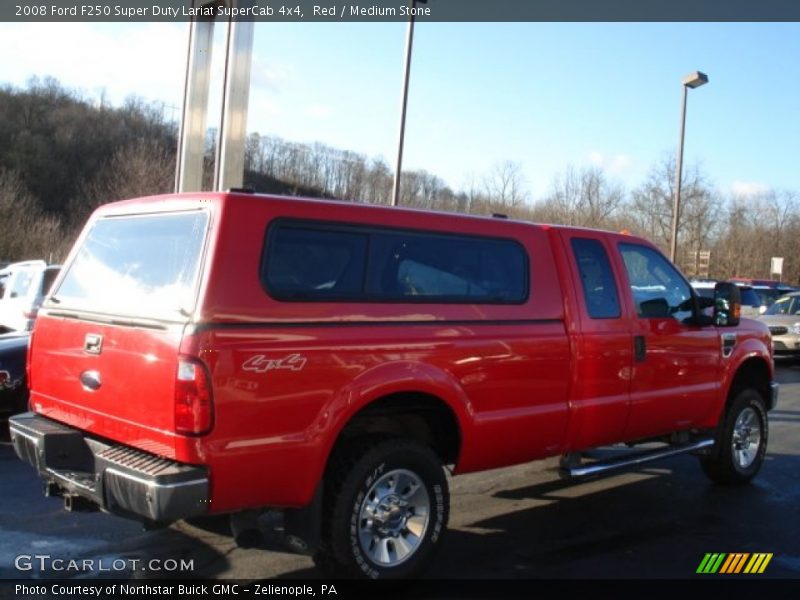 Red / Medium Stone 2008 Ford F250 Super Duty Lariat SuperCab 4x4