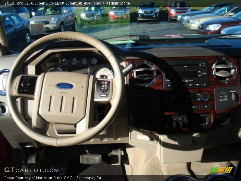 Red / Medium Stone 2008 Ford F250 Super Duty Lariat SuperCab 4x4