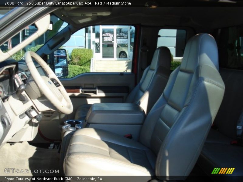 Red / Medium Stone 2008 Ford F250 Super Duty Lariat SuperCab 4x4