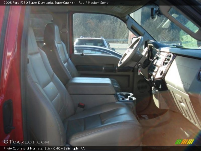Red / Medium Stone 2008 Ford F250 Super Duty Lariat SuperCab 4x4