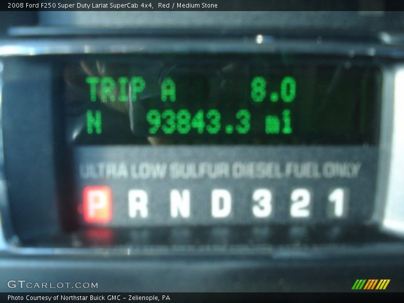 Red / Medium Stone 2008 Ford F250 Super Duty Lariat SuperCab 4x4