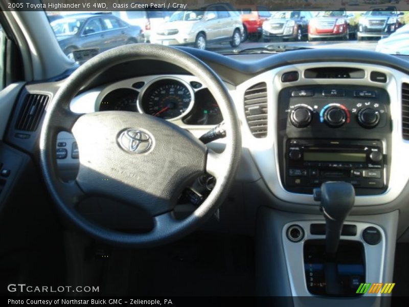 Oasis Green Pearl / Gray 2005 Toyota Highlander V6 4WD