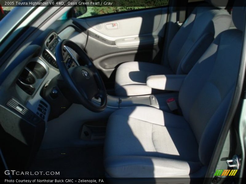 Oasis Green Pearl / Gray 2005 Toyota Highlander V6 4WD