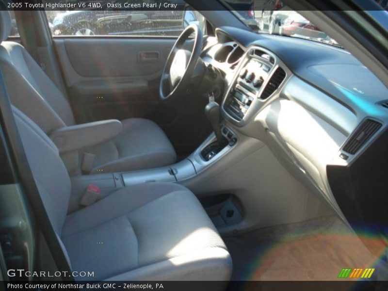 Oasis Green Pearl / Gray 2005 Toyota Highlander V6 4WD