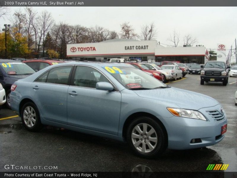 Sky Blue Pearl / Ash 2009 Toyota Camry XLE