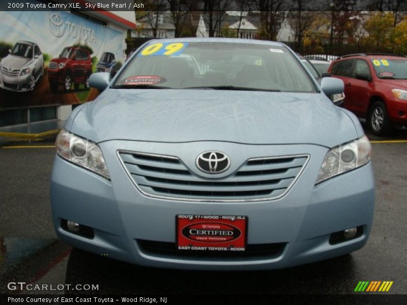 Sky Blue Pearl / Ash 2009 Toyota Camry XLE