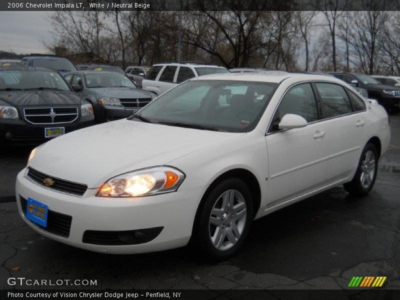 White / Neutral Beige 2006 Chevrolet Impala LT