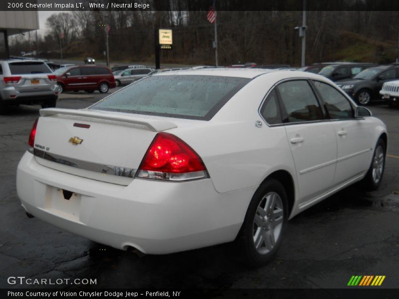 White / Neutral Beige 2006 Chevrolet Impala LT